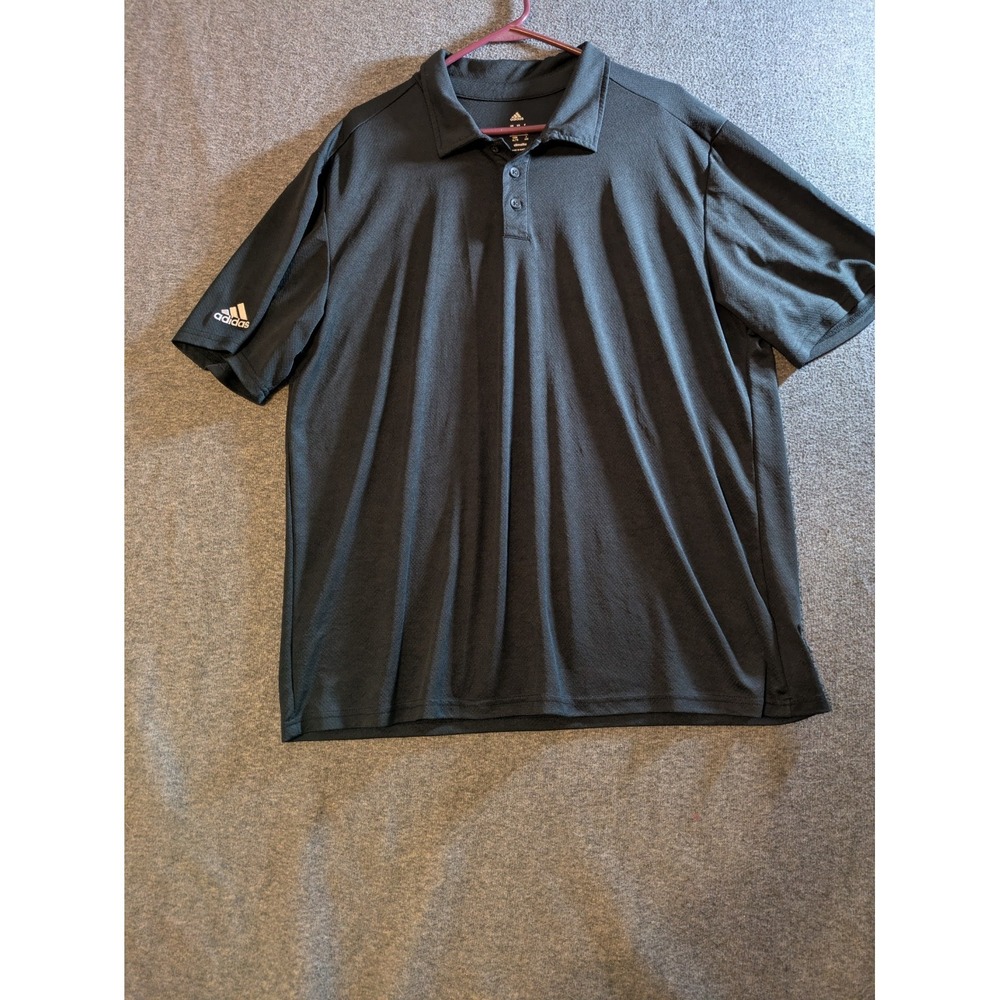 Adidas Shirt Mens Climalite‎ Golf Polo Black XLG
